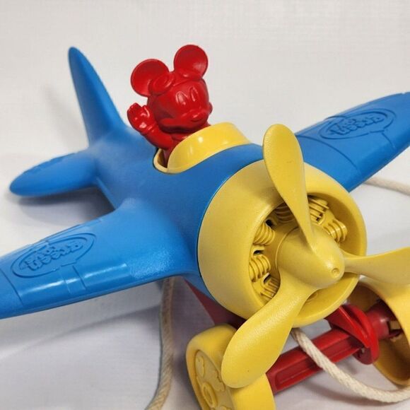 3 Green Toys USA Disney Baby Planes Mickey Mouse Pull Toy 100% Recycled No BPA - Picture 7 of 7